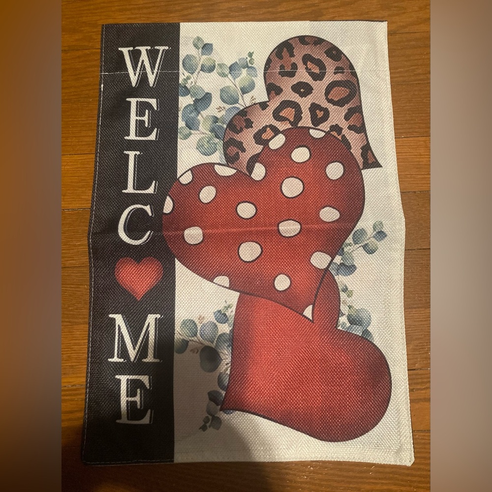 Garden Flag Valentine’s Day 12" x 18" NEW